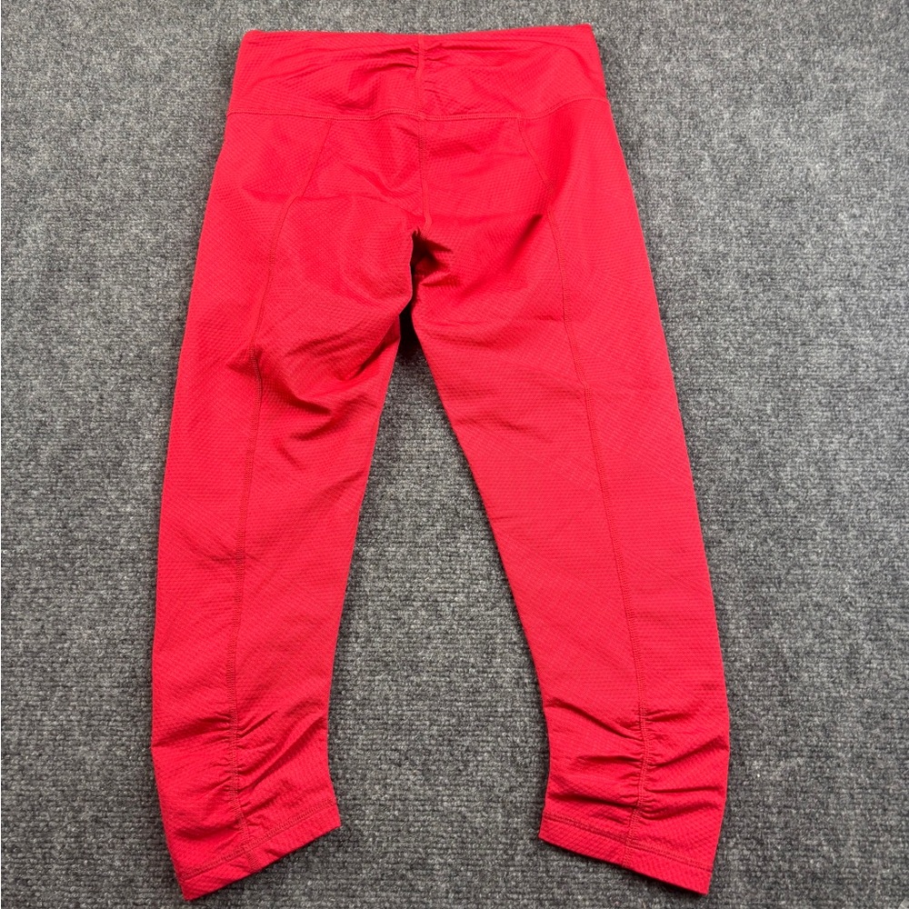 PRANA Women’s Capri Leggings Watermelon colored textured material size: Small - Picture 2 of 6